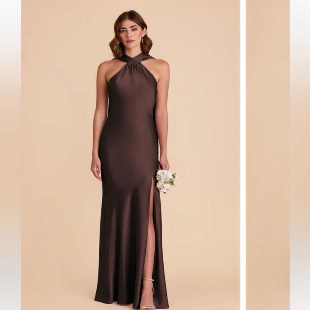 Birdy Grey Eileen Satin Dress - Matte espresso